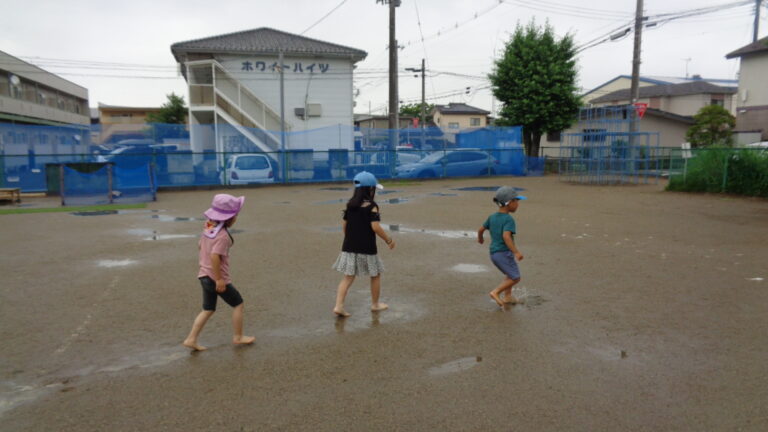 水たまりダッシュ！